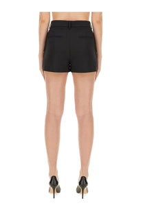 Black tailored sportmax women’s shorts gap showing back side with sleek structured design and two back pockets