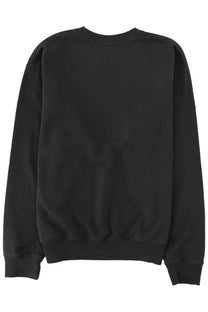 Sporty &amp; Rich unisex felpa california con black crewneck sweatshirt with ribbed cuffs and hem in black color