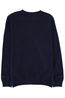 Navy blue Sporty &amp; Rich unisex crewneck sweatshirt made from soft cotton blend ideal for casual wear