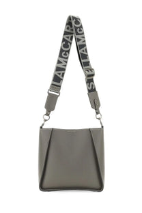 Gray leather shoulder bag with wide salvatore ferragamo strap featured in stella mccartney women’s borsa spalla con grey