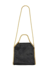 Stella McCartney women’s falabella mini bag in black suede with gold tone chain strap and handle