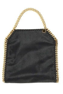 Stella McCartney women’s falabella mini bag black suede with gold-tone chain handle and detailed stitching