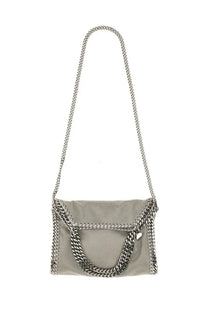Stella McCartney women’s grey falabella mini tote bag with gray leather and signature chain strap crossbody design