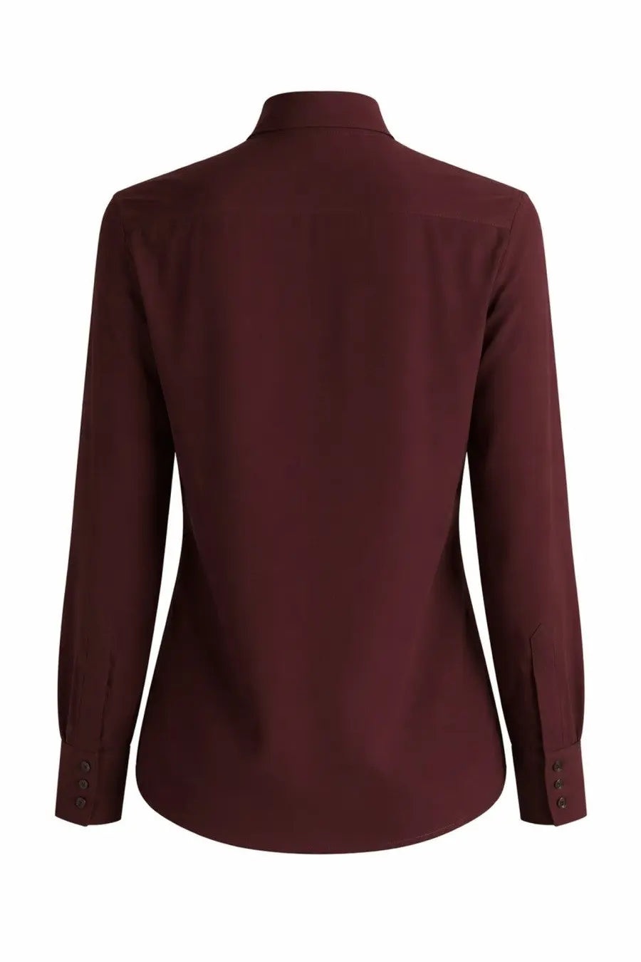 Stella McCartney women’s silk shirt in rich red with tailored fit and button detailing on long sleeves