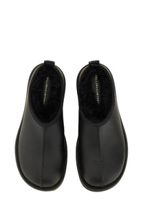 Black leather slip-on stella mccartney women’s sneak elyse slipper with plush soft interior lining