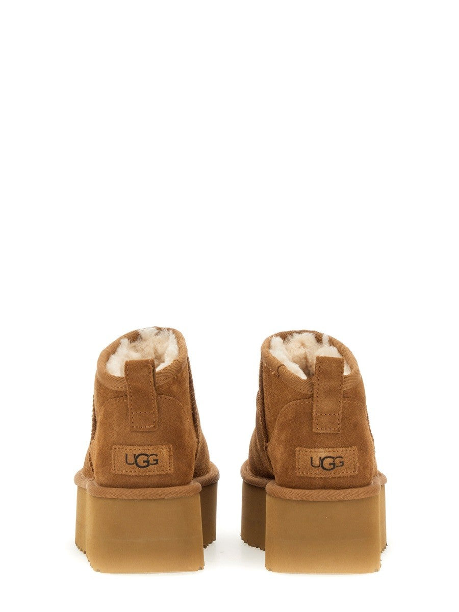 UGG Women's Stivale Classic Ultra Mini Con Plateau Brown