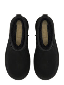 UGG Women's Stivale Classic Ultra Mini Con Plateau Black