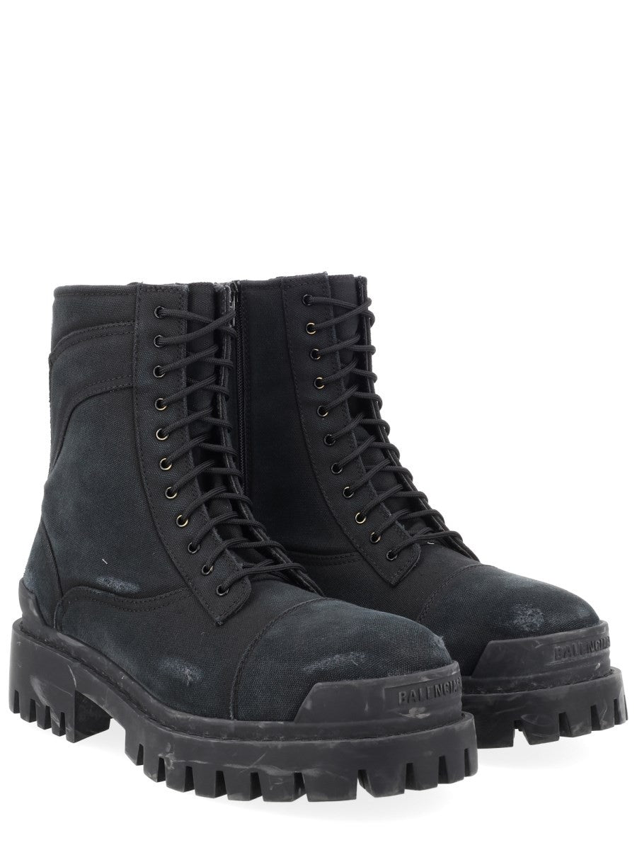 Balenciaga Men's Stivale Combat Strike Black