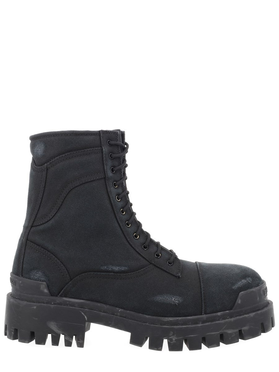 Balenciaga Men's Stivale Combat Strike Black