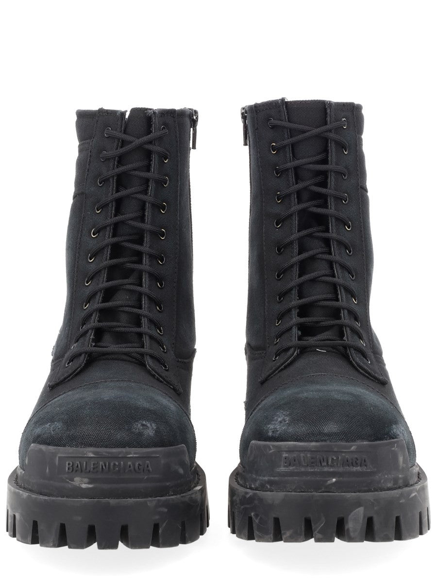 Balenciaga Men's Stivale Combat Strike Black