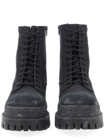 Balenciaga Men's Stivale Combat Strike Black
