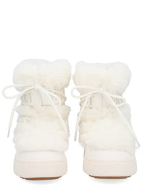 Moon Boot Unisex Stivale Ltrack Low Faux Fur White
