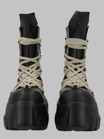 Rick Owens Men's Stivale Megalace Mega Tractor Black