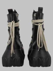 Rick Owens Men's Stivale Megalace Mega Tractor Black