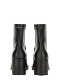 MM6 Maison Margiela Women's Stivaletto Anatomico in Pelle Black