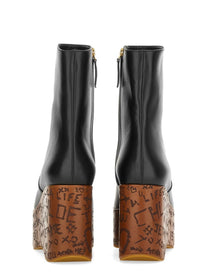 Chloé Women's Stivaletto Con Zeppa Maxime Black