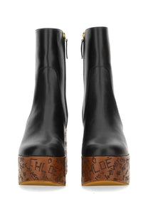 Chloé Women's Stivaletto Con Zeppa Maxime Black