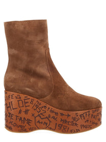 Chloé Women's Stivaletto Con Zeppa Maxime Brown