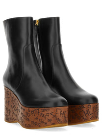 Chloé Women's Stivaletto Con Zeppa Maxime Black
