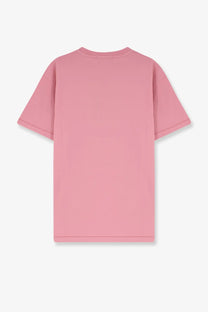 Stone Island men’s soft pink cotton t-shirt with classic crew neck and short sleeves