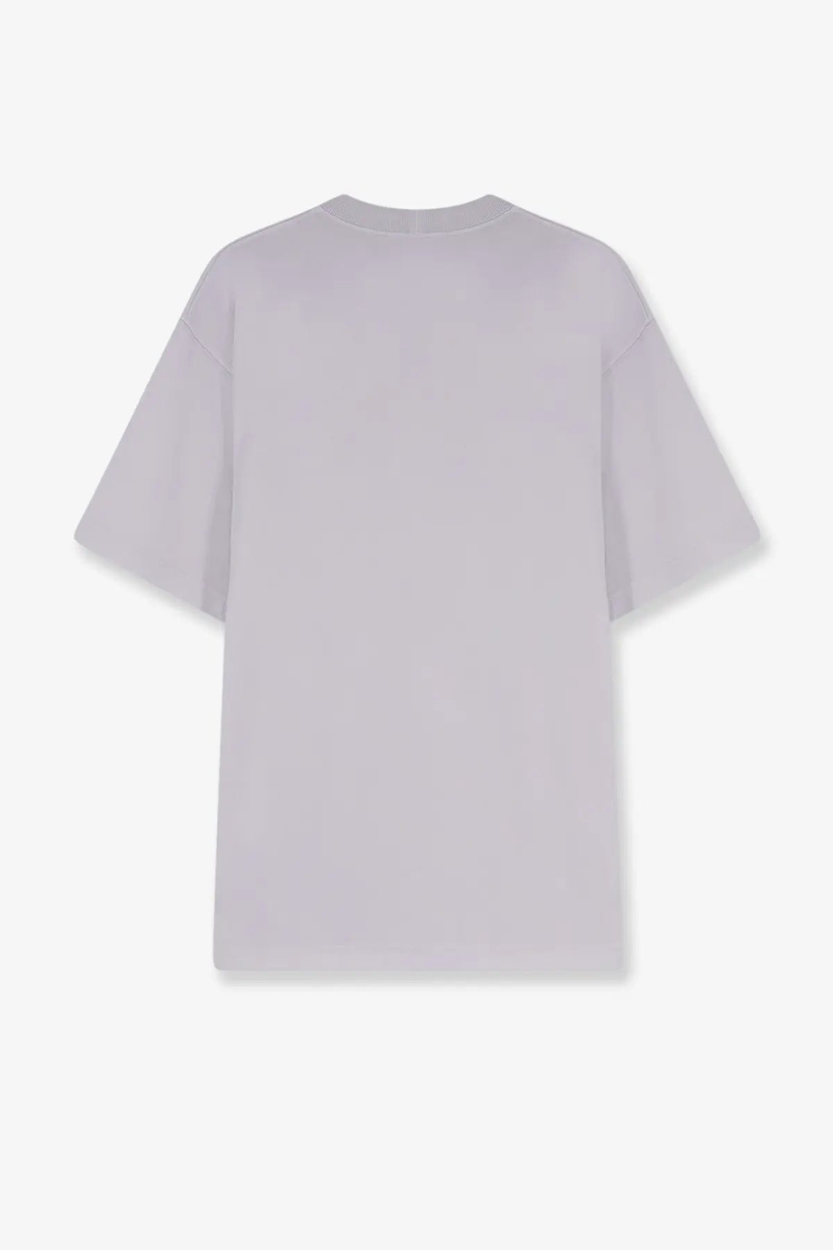 Stone island mens oversized gray organic cotton t-shirt with relaxed fit and short sleeves