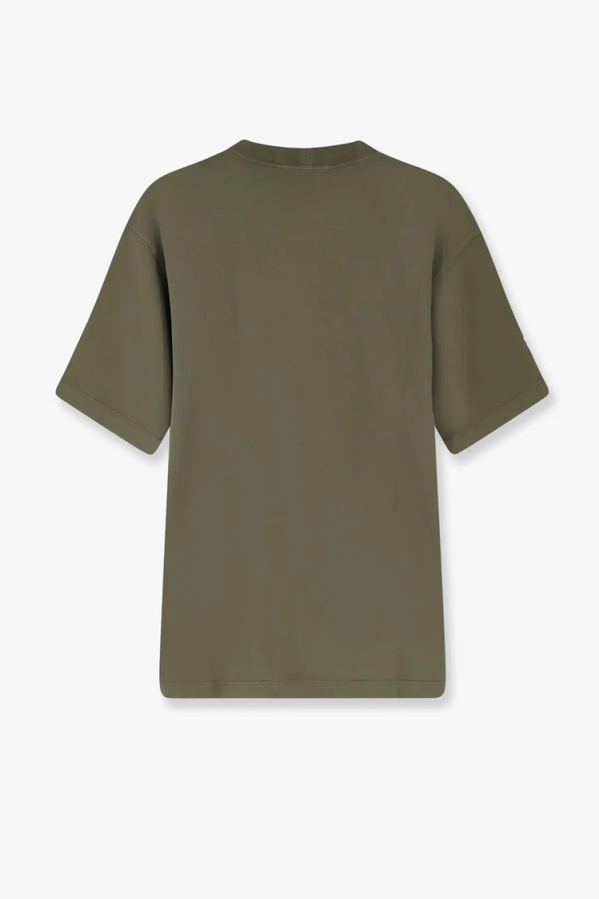 Stone Island men’s organic cotton shirt green oversized olive green t-shirt with relaxed fit and short sleeves