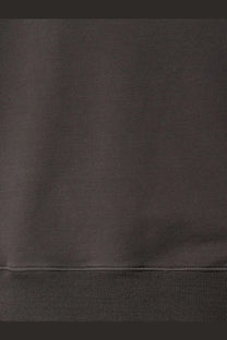 Stone island men’s organic cotton sweatshirt grey showing dark gray cotton hem with ribbed knit detailing