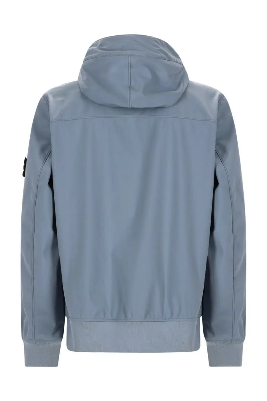 Stone Island men’s light blue hooded parka with sleek modern design and subtle seam detailing