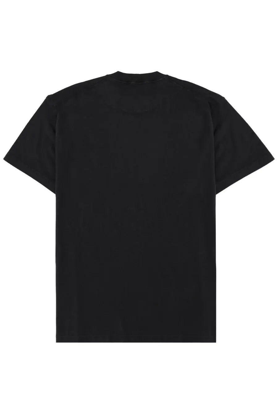 Stone Island men’s black short-sleeved cotton t-shirt with a simple crew neck design