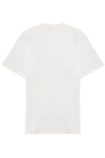 Stone island men’s white cotton t-shirt with relaxed fit and short sleeves for casual wear