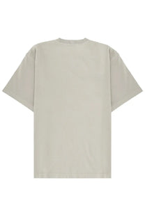 Stone island men’s shirt grey minimalist off-white cotton t-shirt with relaxed fit and simple crew neckline