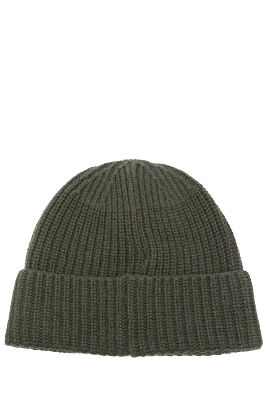 Stone island men’s wool cap green olive green ribbed knit beanie with folded cuff