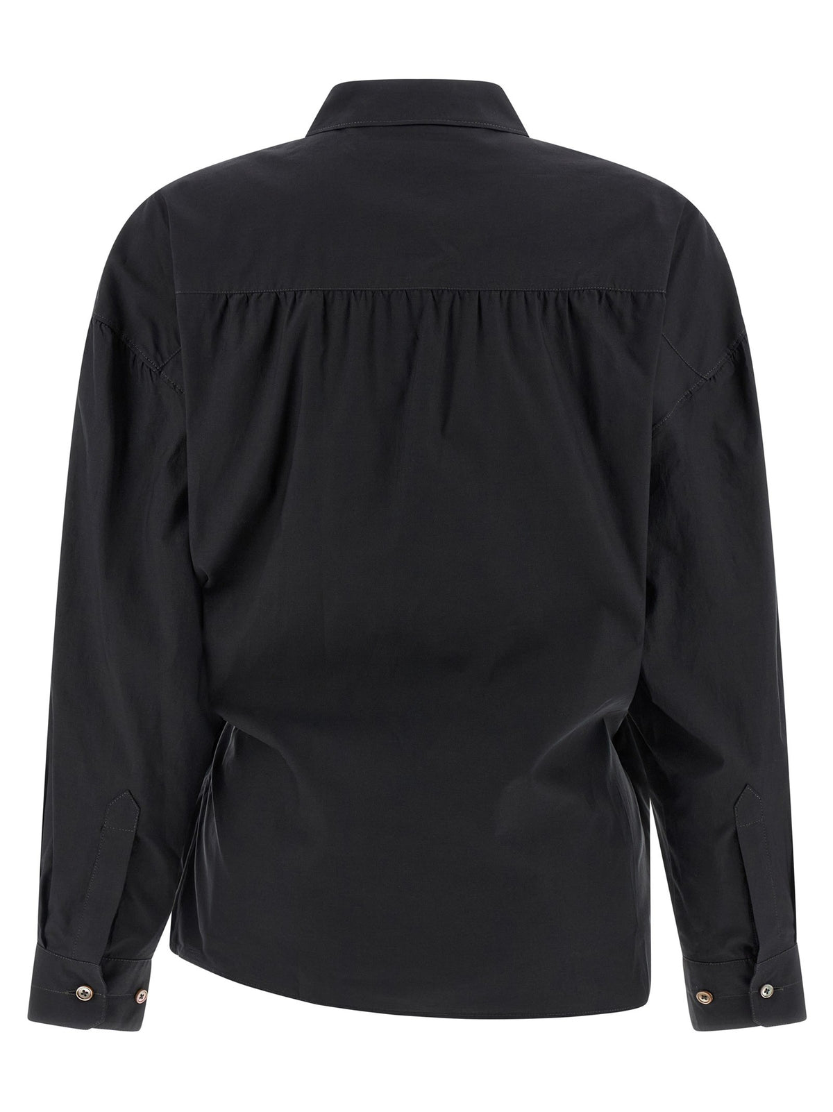 Lemaire Straight Collar Twisted Shirt Black