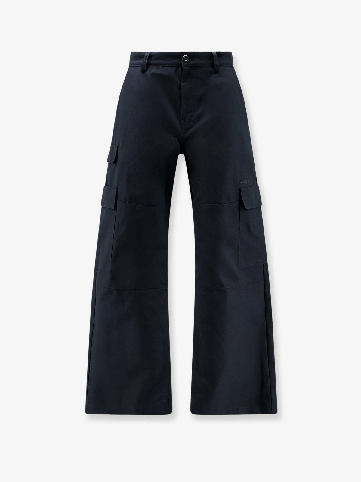 Balenciaga Men's Straight Fit Cargo Cotton Trousers Grey