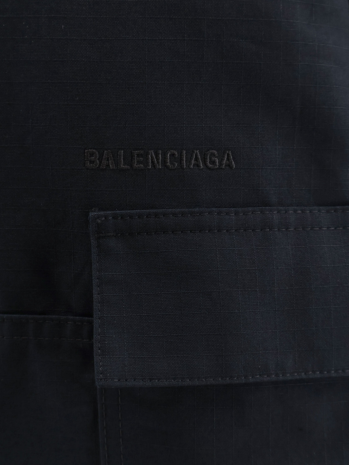 Balenciaga Men's Straight Fit Cargo Cotton Trousers Grey