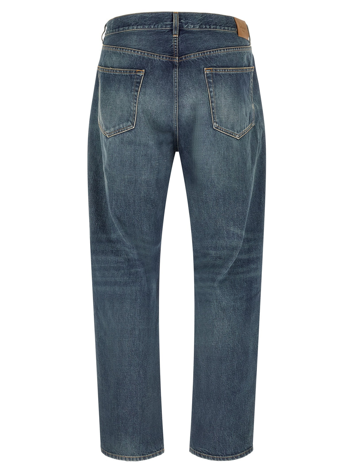Saint Laurent Straight Leg Jeans Blue, view 2