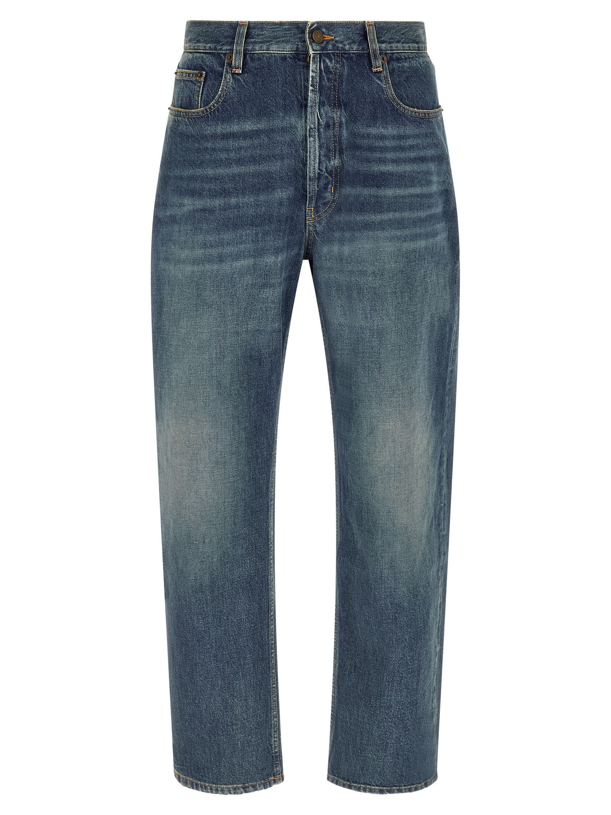 Saint Laurent Straight Leg Jeans Blue