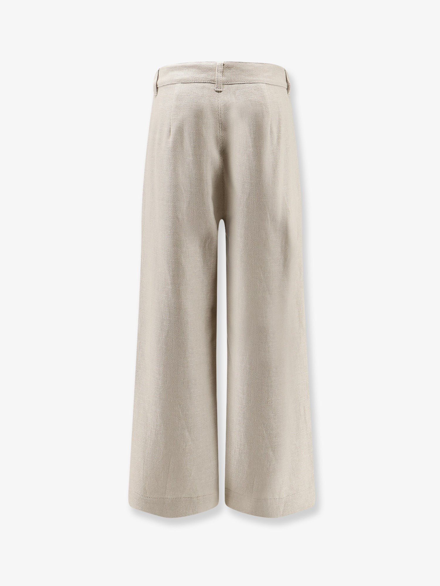 S Max Mara Women's Stretch Cotton and Linen Trousers White