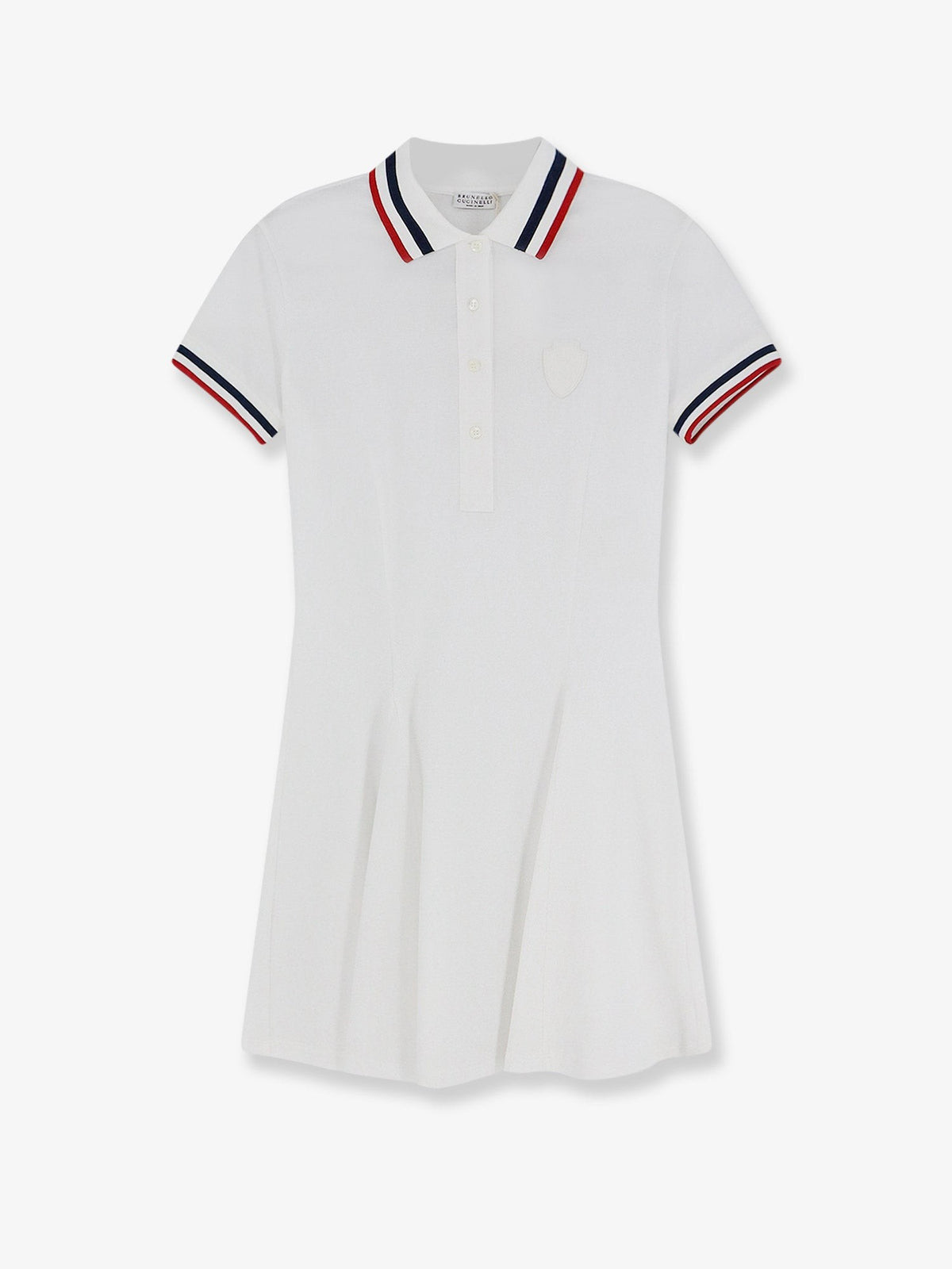 Brunello Cucinelli Women's Stretch Cotton Piquet Mini Dress White