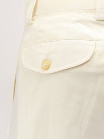 Laneus Men's Stretch Cotton Trousers White