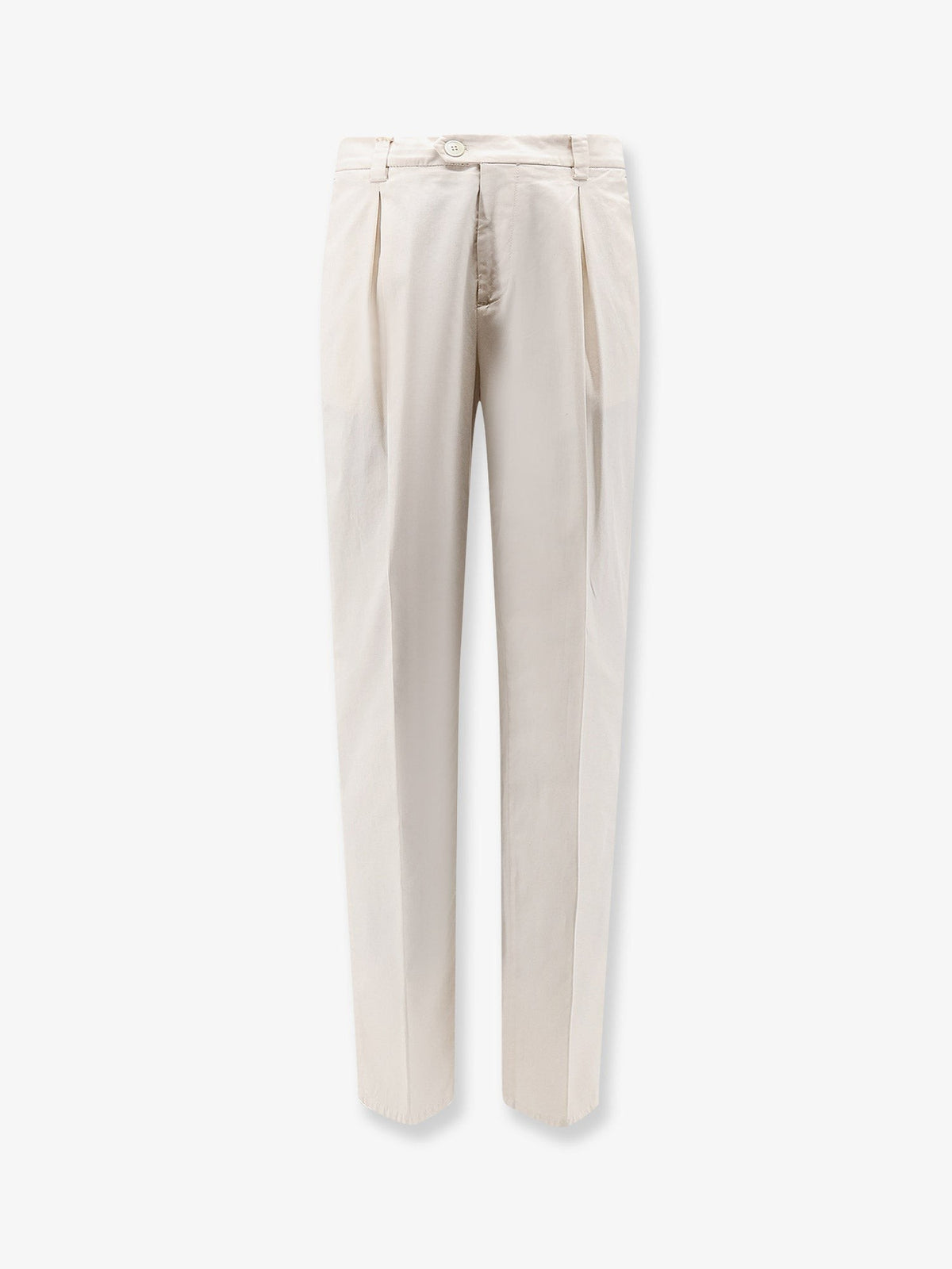 Brunello Cucinelli Men's Stretch Cotton Trousers White