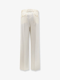 Laneus Men's Stretch Cotton Trousers White