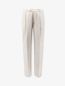 Brunello Cucinelli Men's American Pima Cotton Pants White