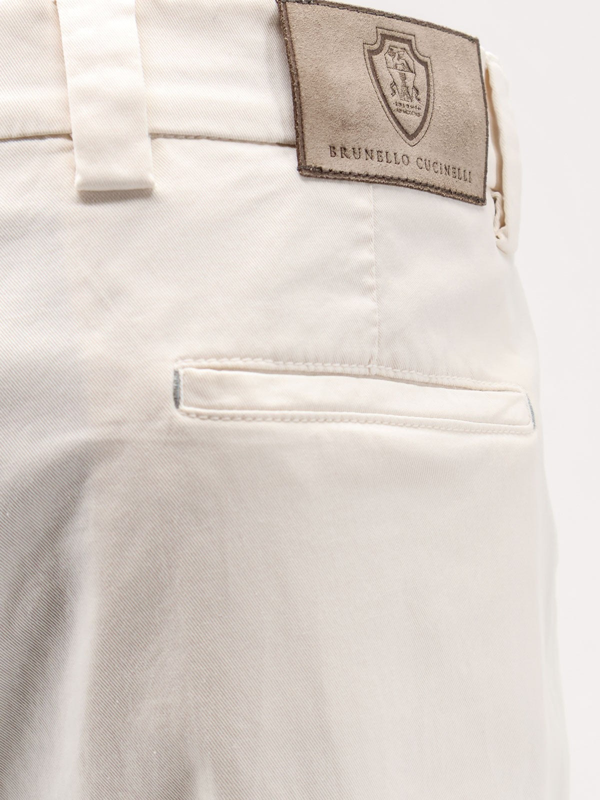 Brunello Cucinelli Men's American Pima Cotton Pants White