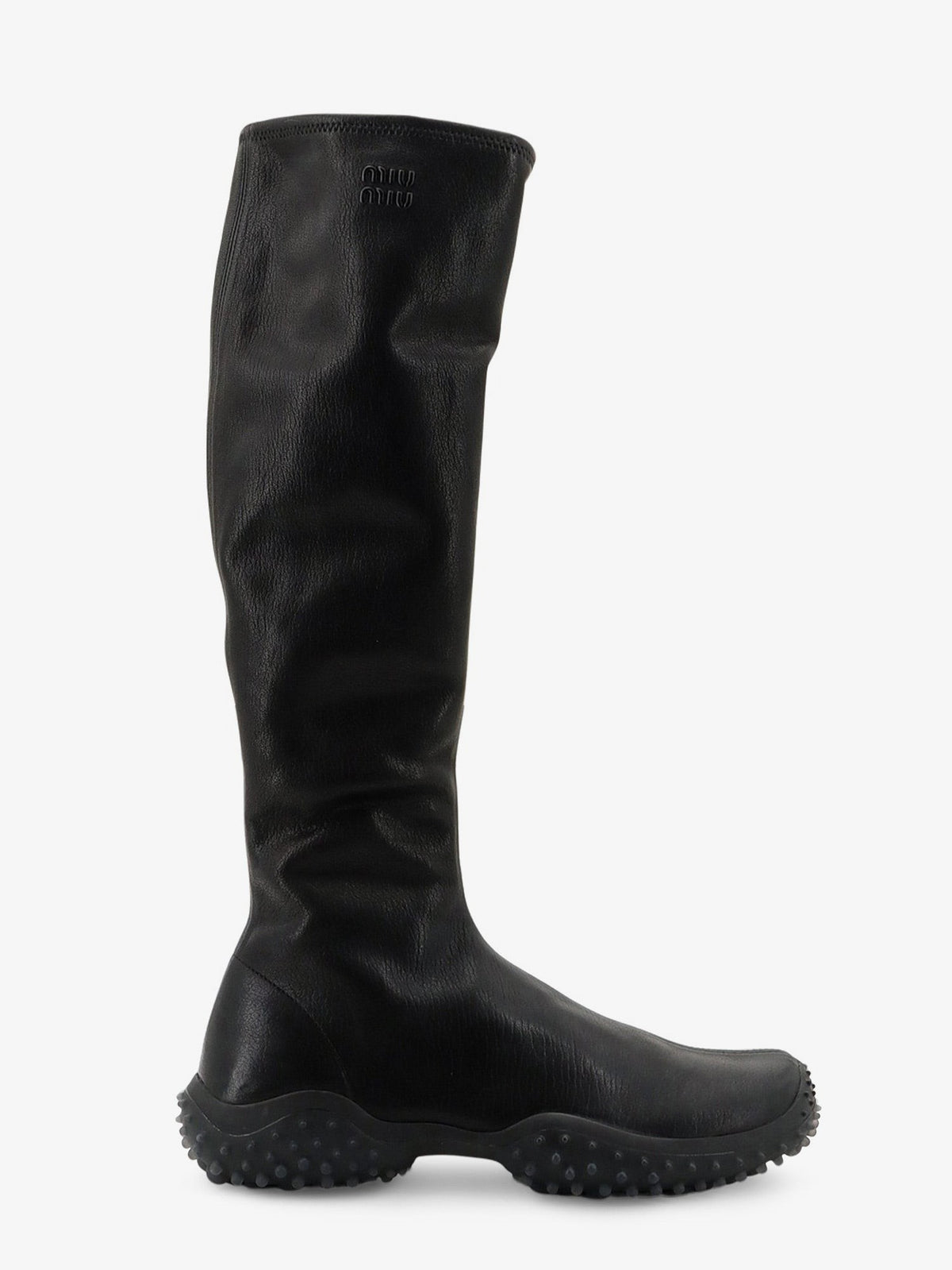 Miu Miu Women's Stretch Leather Boots Black