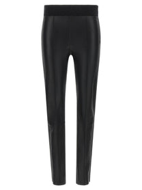 Brunello Cucinelli Stretch Nappa Leather Leggings Black