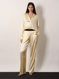 Tom Ford Women's Stretch Satin Shirt Yellow