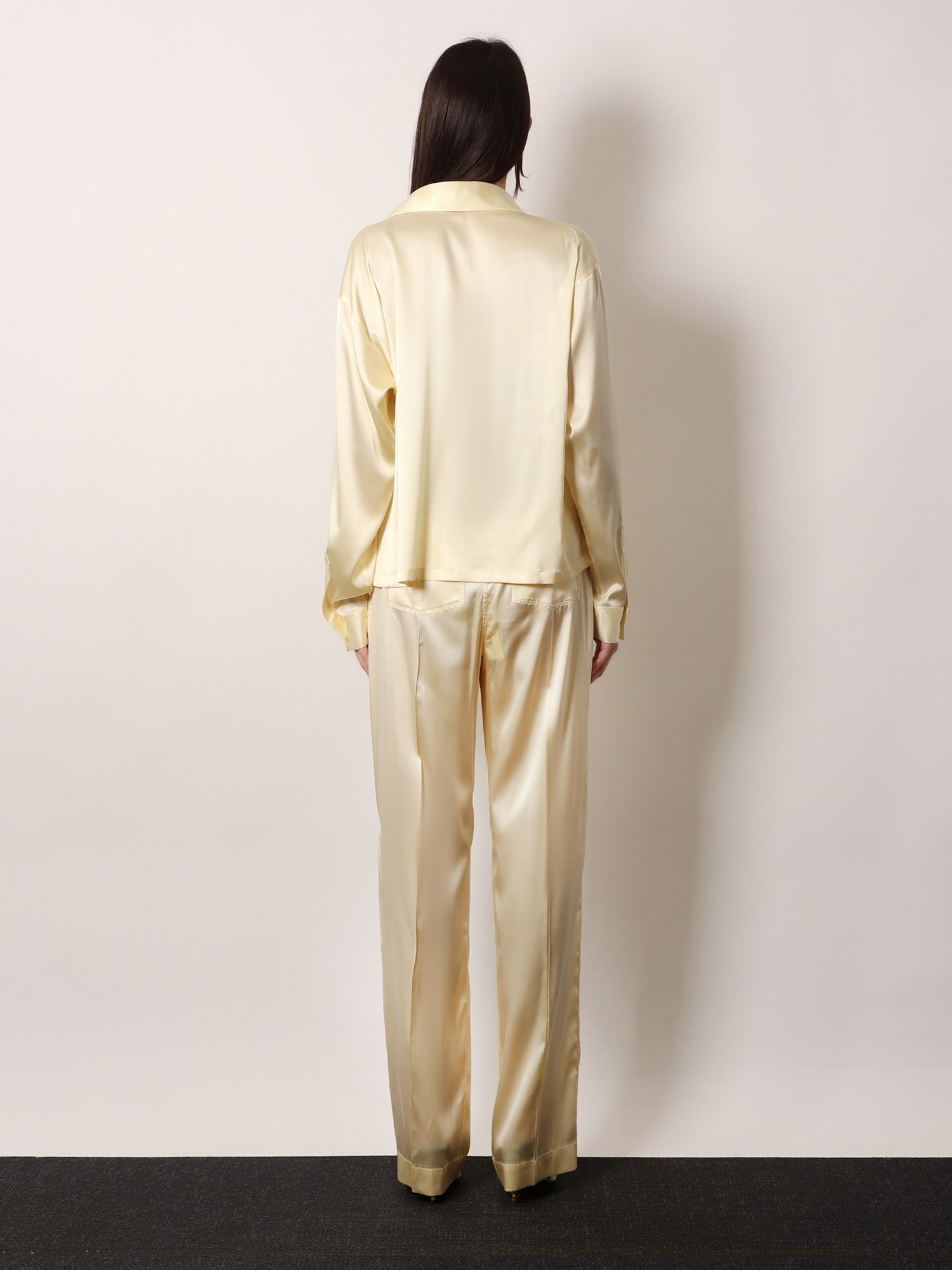 Tom Ford Women's Stretch Satin Shirt Yellow