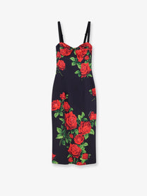 Dolce &amp; Gabbana Women's Stretch Silk Dress Black