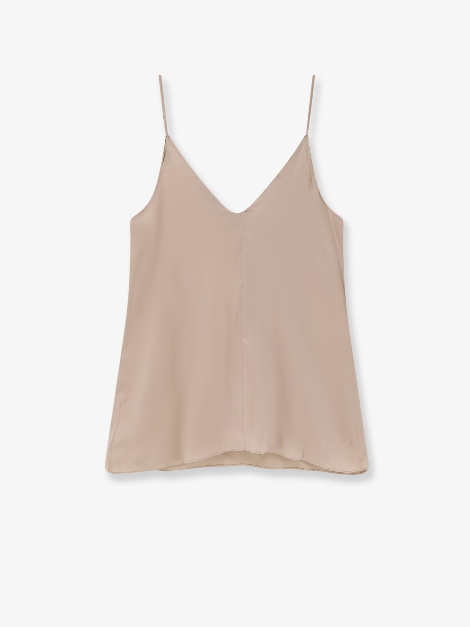 Brunello Cucinelli Women's Stretch Silk Top Beige